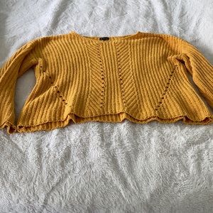 cozy mustard yellow sweater
